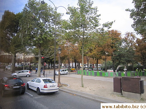 Driving on Champs Elysees