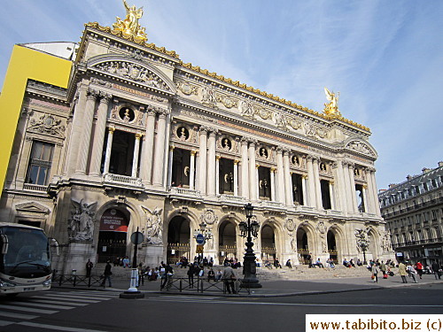 The restaurant is opposite Opera National de paris