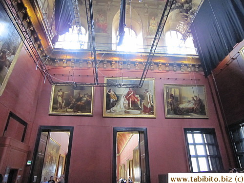 of this room. Notice the middle painting: women were often painted as kneeling or groveling in front of men