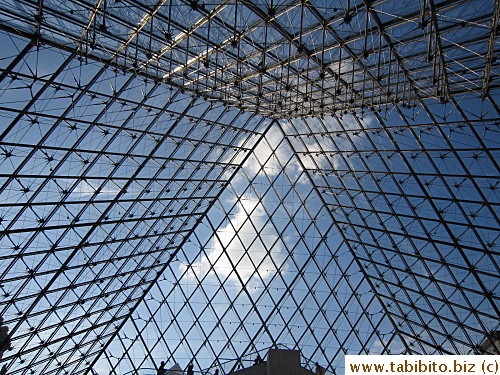 Louvre's pyramid glass ceiling