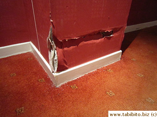 Badly peeling wall cover