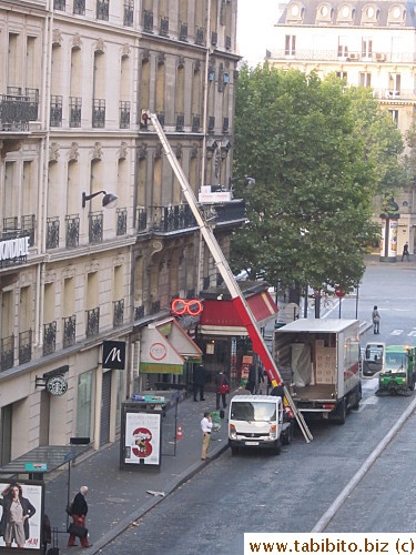 Saw someone moving house one morning from our balcony