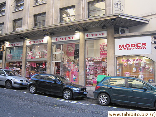 A Hello Kitty Store a block from the hotel