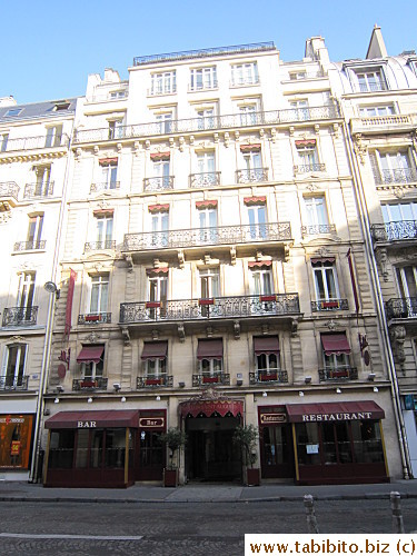Pavillon Saint Augustin (it's pitch black at night, not even the entrance is lit)