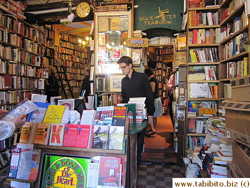 The shopkeeper speaks fluent American English (he could be an American) and is very friendly