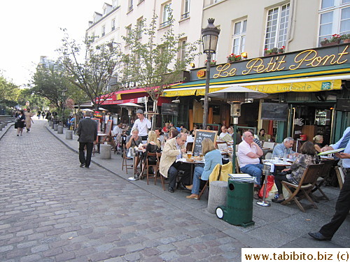 The shop is just at the end of all these restaurants