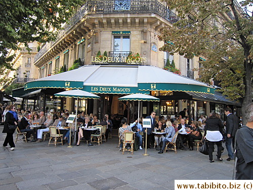 Les Deux Magots is almost always crowded