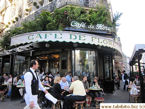 Cafe de Flore nextdoor is equally famous and crowded