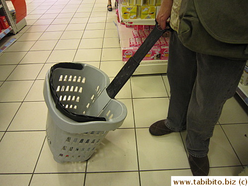 I like their basket that has a pull-out handle, easy on your back