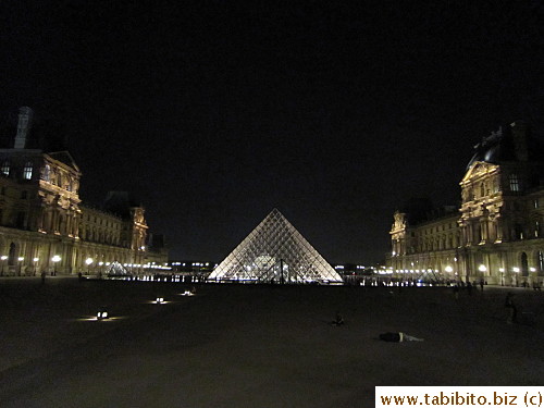 Pyramid at night