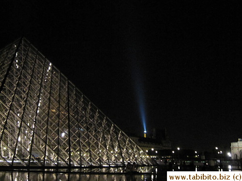 Eiffel Tower shoots blue light