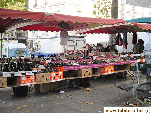 First stall is a shoe seller