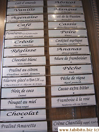 Bilingual menu