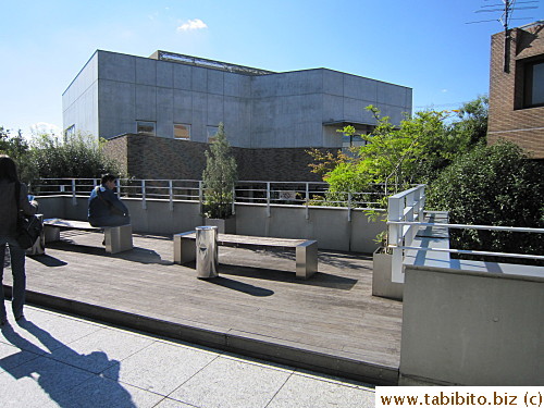 A garden/deck area