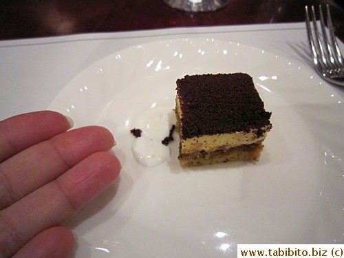 Can they make the dessert (tiramisu) any smaller you think?