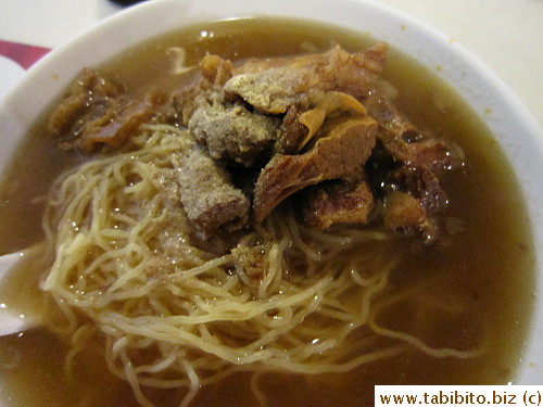Braised beef and wonton noodles HK$28/US$3.5