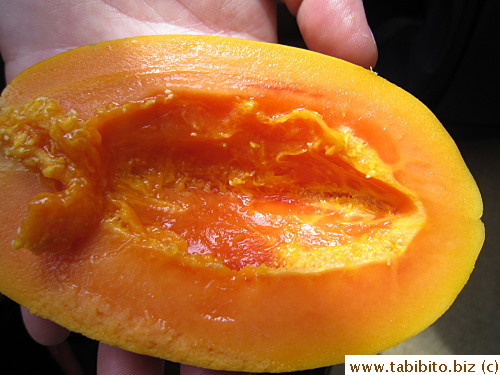 The baby papaya was super sweet (HK$10/US$1.25 for 4)