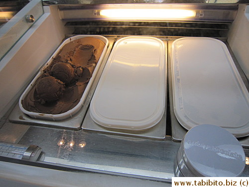 They only carry dark chocolate ice cream which is fine by me