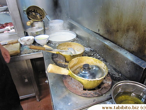 Each bowl of congee is made to order