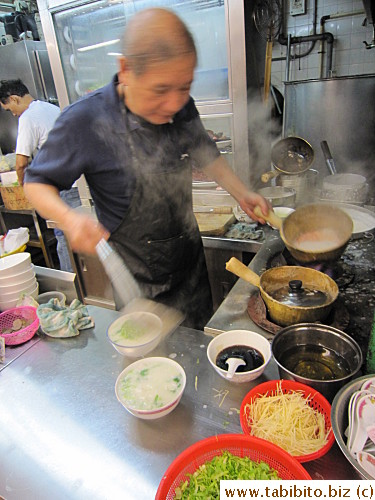 Dishing out congee