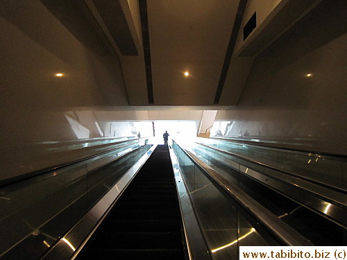 Very long escalators inside I square