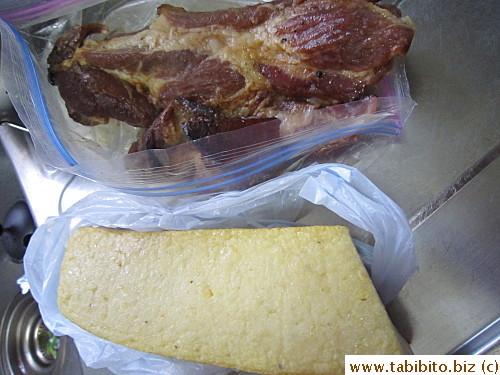 BBQ pork and fish stick