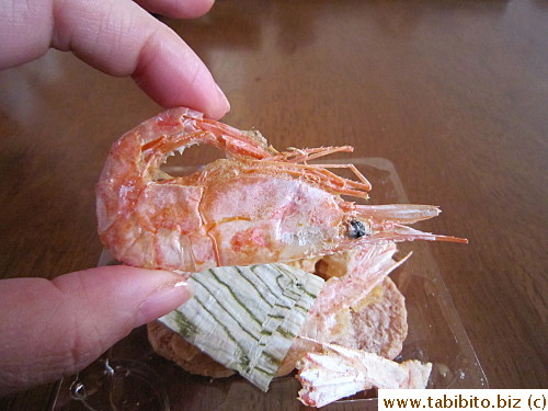 Half a prawn in a pack