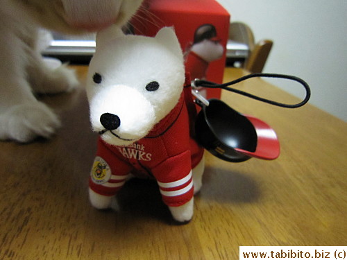 Efoo takes a sniff at the new toy
