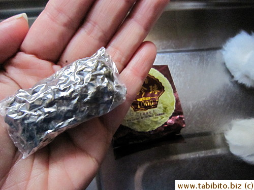 The leaves are in another plastic bag