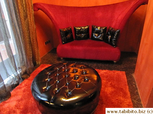 Couch in lobby