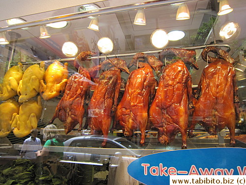 Delicious goose on the window