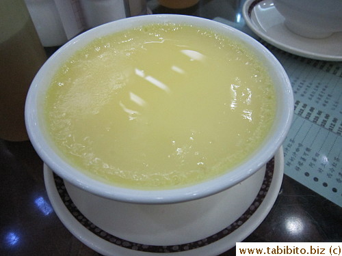 Hot steamed egg custard HK$18/US$2.3
