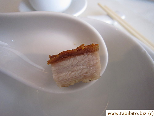 Crunchy skin and non-fatty, tender meat