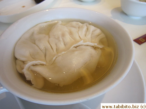 Big dumpling in soup