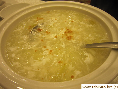 Winter melon and crab meat soup