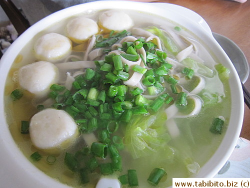 Soba linguine soup style