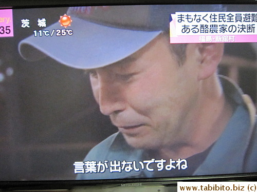 The devastated farmer is wordless, very sad...  T_T