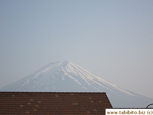 Mount Fuji behind the station