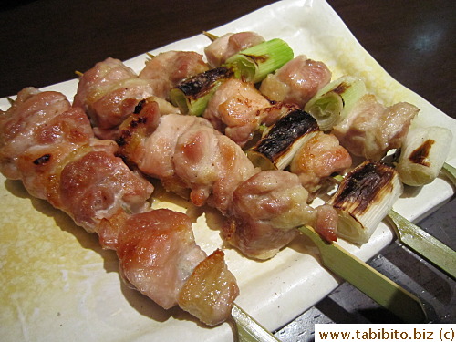 Grilled chicken 263Yen each/US$3.3