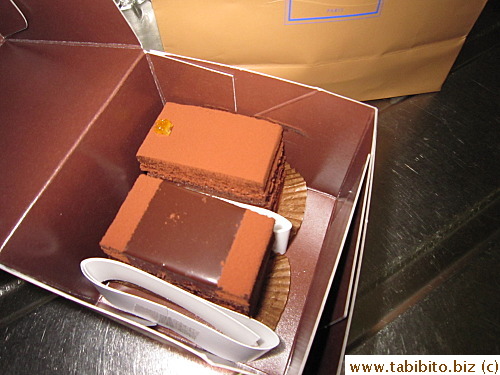 KL surprised me with chocolate cakes from Jean Paul Hevin