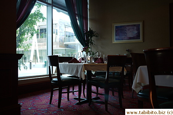 KL ate his first dinner at the hotel restaurant