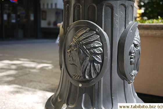Indian head on a post