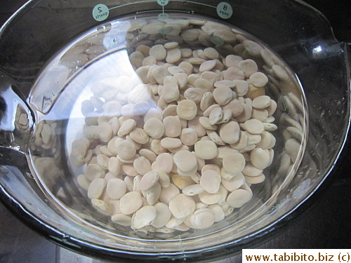 To prepare, soak beans overnight