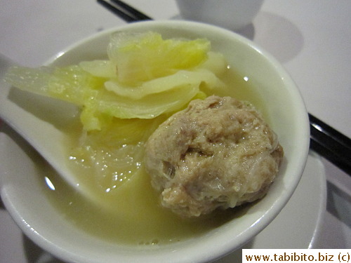Meat ball and Chinese cabbage soup