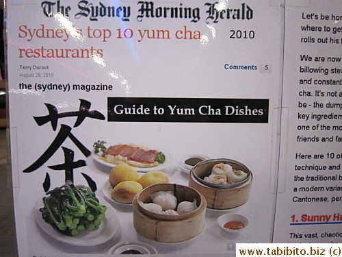 Sunny Harbour is voted the top 10 yum cha spots