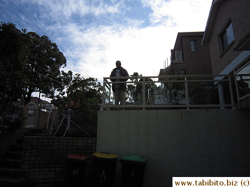 Dad saw us off from the 