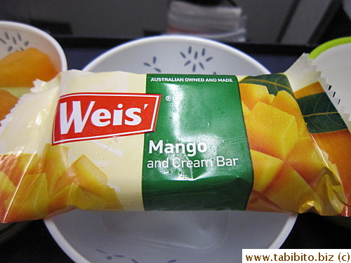 We only ate the fruit and this mango bar