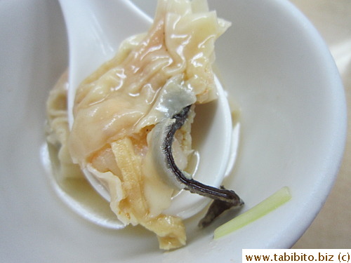 Dumplings have bamboo shoots and black fungus in them
