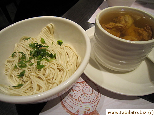 Noodles with chicken and soup HK&60/US$7.5
