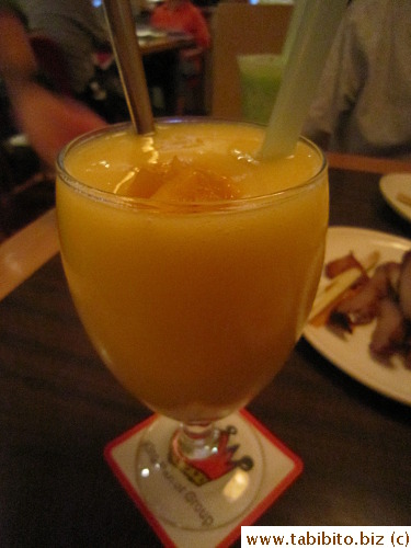 My Mango drinks HK$38 (It's like drinking a pureed mango with diced mango)